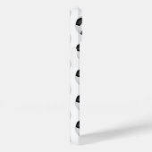 Zwart gouden voetballen patroon monogram Case-Mate iPhone case (Achterkant / Rechts)