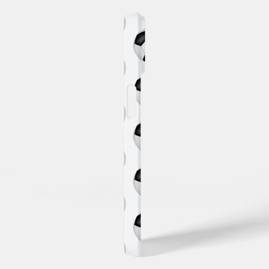 Zwart gouden voetballen patroon monogram Case-Mate iPhone case (Achterkant / Rechts)