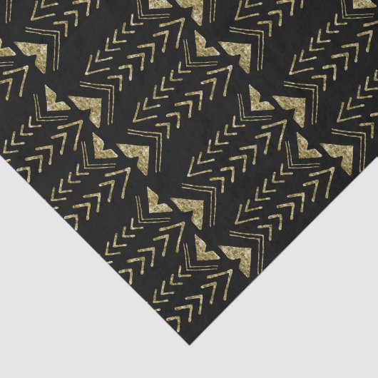 Zwart gouden Waterverf Tissuepapier (Detail)