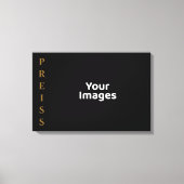 Zwart/goudfamilie Naam Fotoscherm Canvas afdrukken (Voorkant)