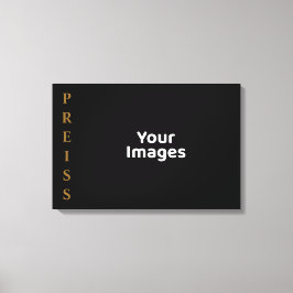 Zwart/goudfamilie Naam Fotoscherm Canvas afdrukken