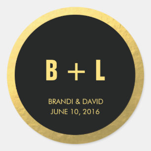 Zwart + Goudfolie Sticker   HUWELIJKEN