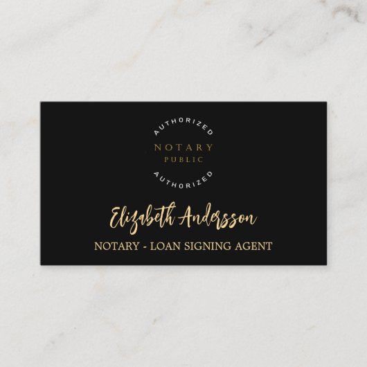 Zwart goudfoto QR logo Visitekaartje (Voorkant)