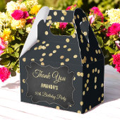 Zwart goudgele Glitter Confetti Chic Favor Box Bedankdoosjes