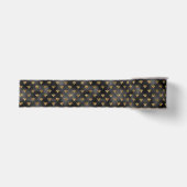 Zwart-goudglanspatroon Grosgrain Lint (Voorkant)