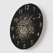 Zwart goudglitsstof grote klok (Hoek)