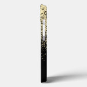 Zwart-goudglitter-meisjesmonogram Case-Mate iPhone Case (Achterkant / Links)