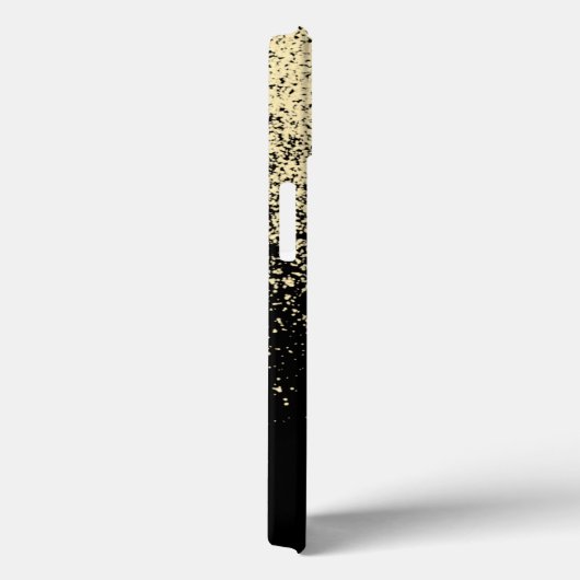 Zwart-goudglitter-meisjesmonogram Case-Mate iPhone Case (Achterkant / Rechts)