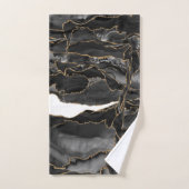 Zwart-goudglitteragaat Bad Handdoek (Handdoek)