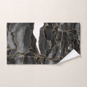 Zwart-goudglitteragaat Bad Handdoek (Handdoek)