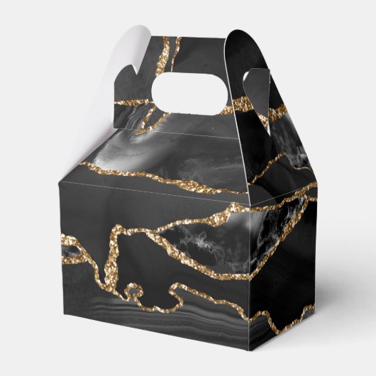 Zwart-goudglitteragaat Bedankdoosjes (Achterkant)