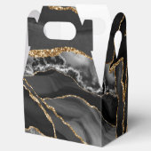 Zwart-goudglitteragaat Bedankdoosjes (Geopend)