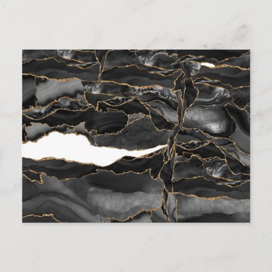 Zwart-goudglitteragaat Briefkaart (Voorkant)