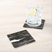 Zwart-goudglitteragaat Kartonnen Onderzetters (Insitu)