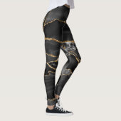 Zwart-goudglitteragaat Leggings (Rechts)