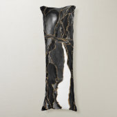 Zwart-goudglitteragaat Lichaamskussen (Voorkant Verticaal)