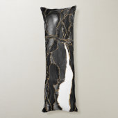 Zwart-goudglitteragaat Lichaamskussen (Achterkant (Verticaal))