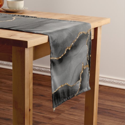 Zwart-goudglitteragaat Medium Tafelloper (Voorbeeld)