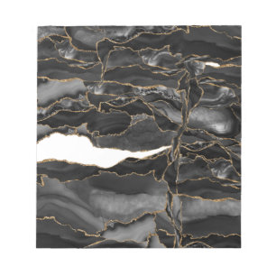 Zwart-goudglitteragaat Notitieblok