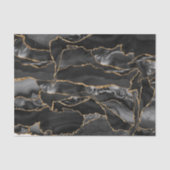 Zwart-goudglitteraglaat abstract tissuepapier (Voorkant)