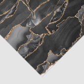 Zwart-goudglitteraglaat abstract tissuepapier (Detail)