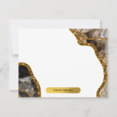 Zwart-goudgrijs geode glitter-bakkerij notitiekaartje (Voorkant)