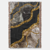 Zwart-goudgrijs Glitter Deken (Voorkant Verticaal)