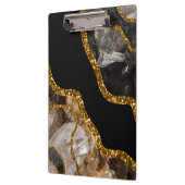 Zwart-goudgrijs Glitter Klembord (Links)