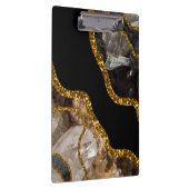 Zwart-goudgrijs Glitter Klembord (Rechts)