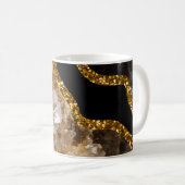 Zwart-goudgrijs Glitter Koffiemok (Voorkant rechts)