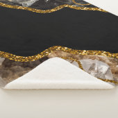 Zwart-goudgrijs Glitter Sherpa Deken (3/4)
