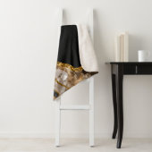 Zwart-goudgrijs Glitter Sherpa Deken (In situ)