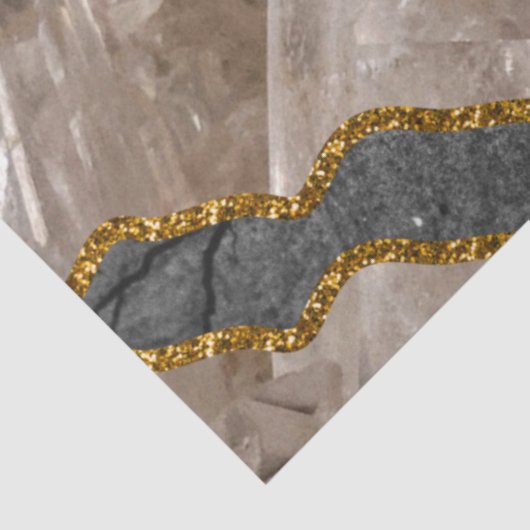 Zwart-goudgrijs Glitter Tissuepapier (Detail)