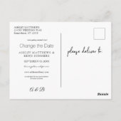 Zwart/goudhandschrift Verander het Briefkaart Datu (Achterkant)