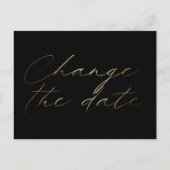 Zwart/goudhandschrift Verander het Briefkaart Datu (Voorkant)