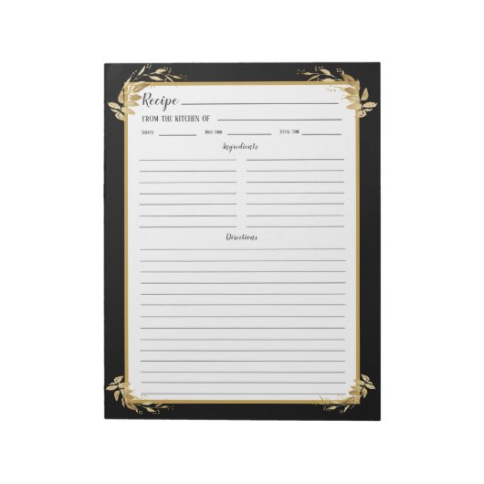 Zwart goudhoudend Multomap Notitieblok (Linkerzijde)