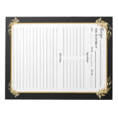 Zwart goudhoudend Multomap Notitieblok (Voorkant)