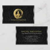 Zwart goudkalligrafie Yoga Meditation ZEN Symbol Visitekaartje (Voorkant / Achterkant)