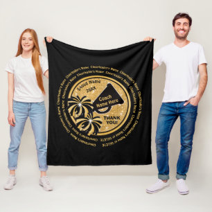 Zwart, goudkleurige Coach-cadeautjes, speciaal gep Fleece Deken