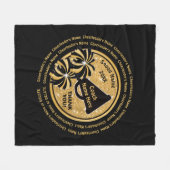 Zwart, goudkleurige Coach-cadeautjes, speciaal gep Fleece Deken (Voorkant (Horizontaal))