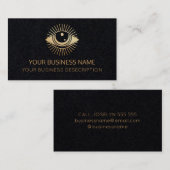 Zwart-goudkleurige ogen visitekaartje (Voorkant / Achterkant)