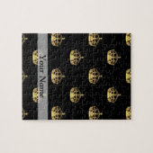 Zwart-goudkroon Legpuzzel (Horizontaal)