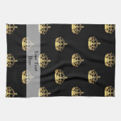 Zwart-goudkroon Theedoek (Horizontaal)