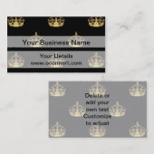 Zwart-goudkroon Visitekaartje (Voorkant / Achterkant)