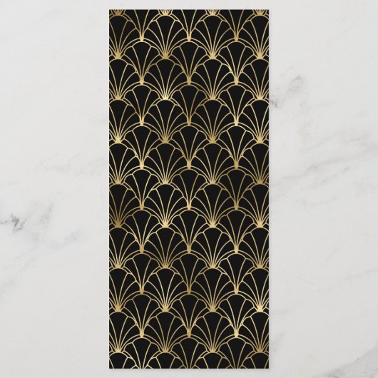 Zwart-goudkunstdecofam Weddenschap Menu (Achterkant)