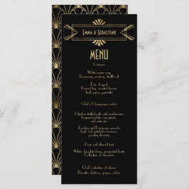 Zwart-goudkunstdecofam Weddenschap Menu