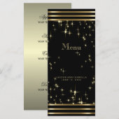 Zwart & goudlampen met balken menu (Voorkant / Achterkant)