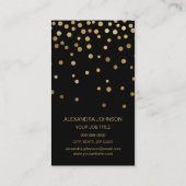 Zwart-goudlegant Confetti Makeup Artiest Visitekaartje (Achterkant)
