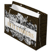 Zwart-goudluxe, speciaal aangepast 50 en geweldig groot cadeauzakje (Voorkant Gekanteld)