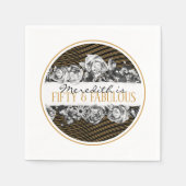 Zwart-goudluxe, speciaal aangepast 50 en geweldig servet (Voorkant)